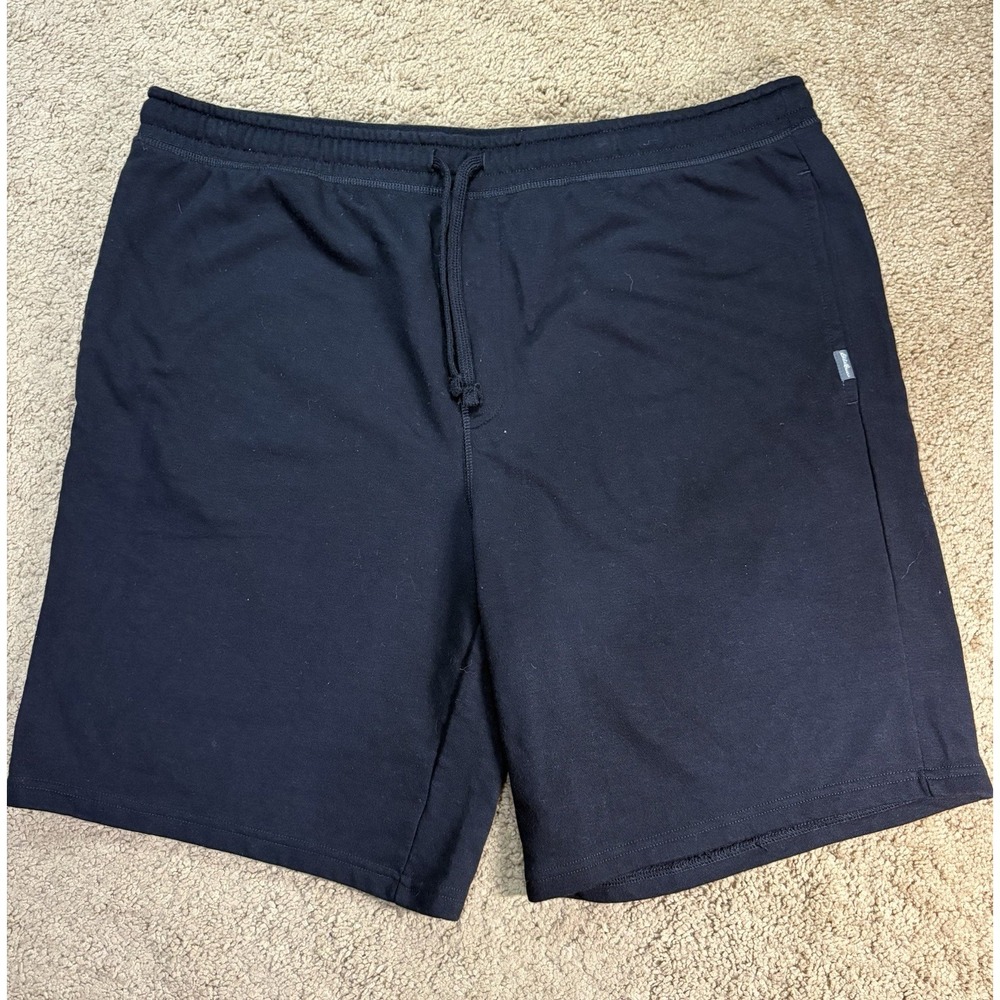 Eddie Bauer Lounge Shorts Men XL Black Drawstring Slash Pockets Casual